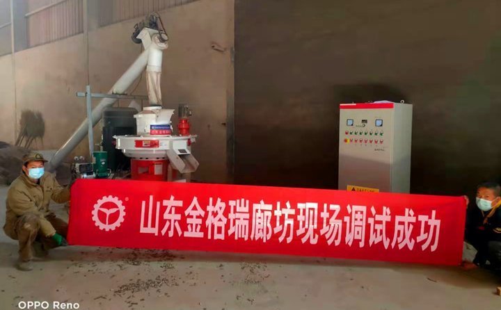 廊坊秸稈顆粒機調(diào)試成功